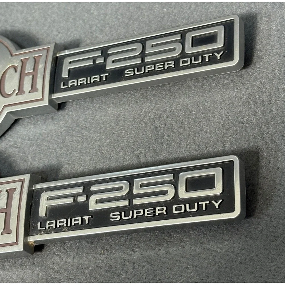 Ford F250 Super Duty Lariat King Ranch Truck Emblems Badges‎ Set of 2